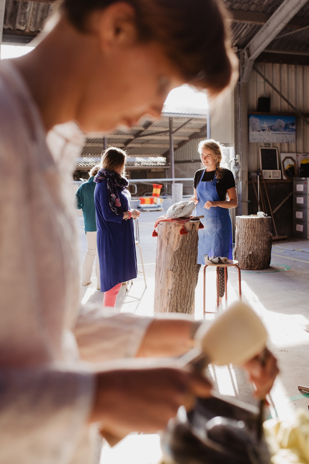 Doorkijkje naar het atelier